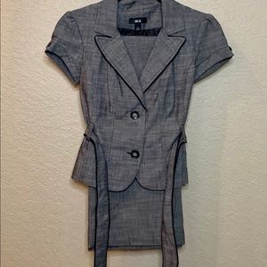 BCX PANTS ONLY straight leg suit gray Sz 1